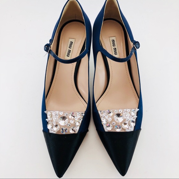 Miu Miu Shoes - ⭐️[Miu Miu] Crystal Strap Kitten Heels